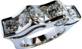 bague or blanc vague diamant