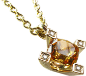 Pendentif Citrine Coussin