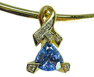 Pendentif Noeud saphir ceylan